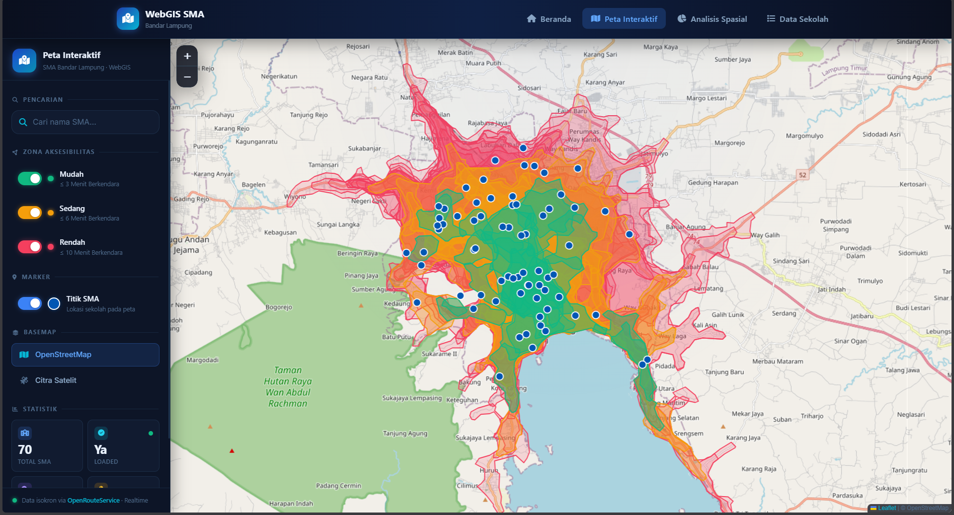WebGIS SMA Bandar Lampung oleh Arza Restu Arjuna